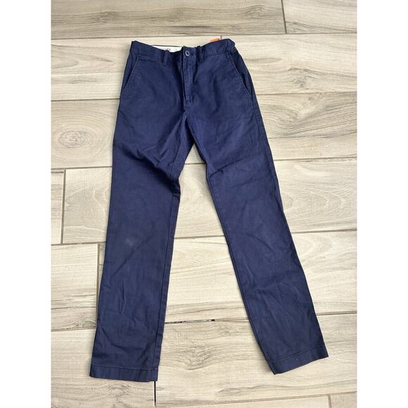 Crewcuts kids boy's Stretch size 12 solid navy stretch adjustable waist pants - Picture 1 of 4